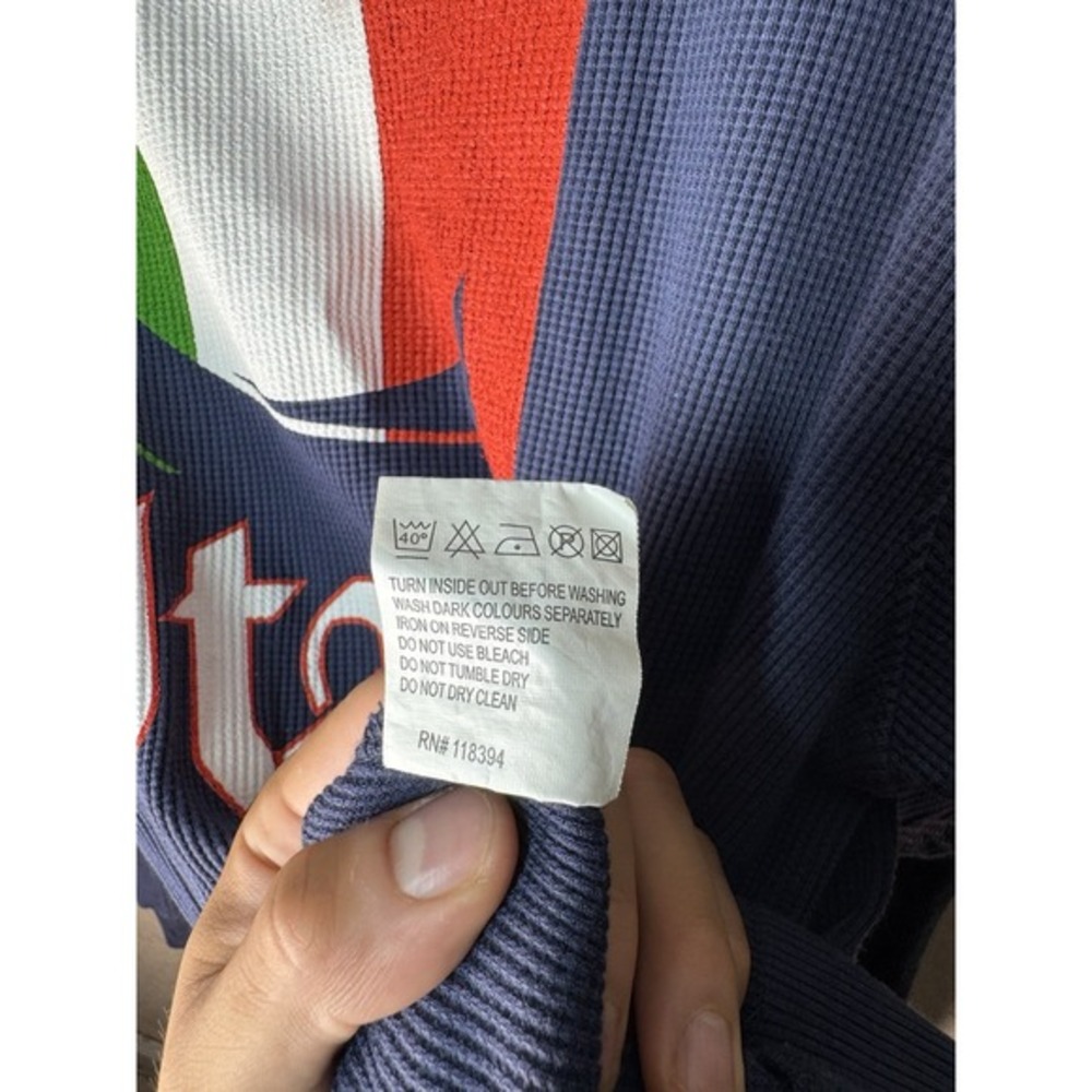 Disney EPCOT Italy Pavilion Waffle Knit Hoodie Flag Graphic (Women's L) - Picture 4 of 8